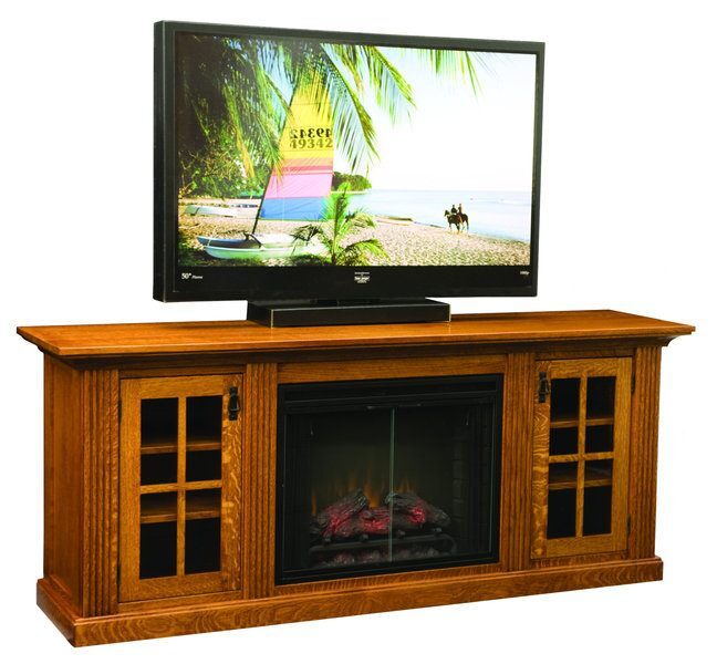 Amish Weston Home Theater with Fireplace