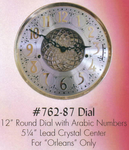 #762-87 Dial with Arabic Numerals/Lead Crystal Center