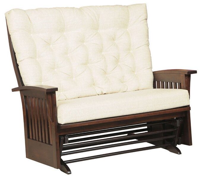 Amish Finley Slat Deluxe Glider Loveseat