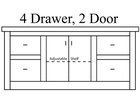 4 Drawers and 2 Doors